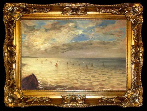 framed  Eugene Delacroix The Sea at Dieppe (mk05), ta009-2